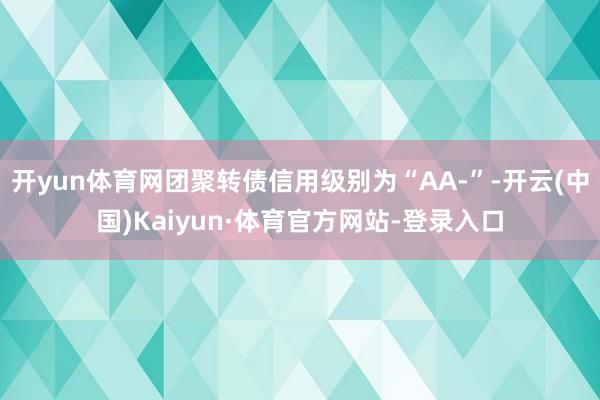 开yun体育网团聚转债信用级别为“AA-”-开云(中国)Kaiyun·体育官方网站-登录入口
