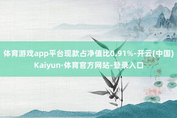 体育游戏app平台现款占净值比0.91%-开云(中国)Kaiyun·体育官方网站-登录入口
