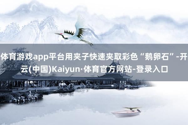 体育游戏app平台用夹子快速夹取彩色“鹅卵石”-开云(中国)Kaiyun·体育官方网站-登录入口